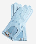 CD4814 (celeste) - Women’s Italian leather driving gloves with buckled strap 1