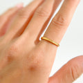Chevron Band Gold Ring - Image 2