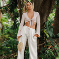 Cream Cotton Cabana Pants 2