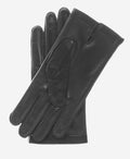 CS1003 (black) - Men's Handsewn Italian Silk Lined Leather Gloves 2