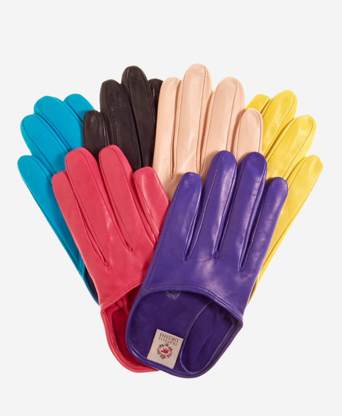 CU4303 (aqua) - Women's Short Italian Leather Gloves