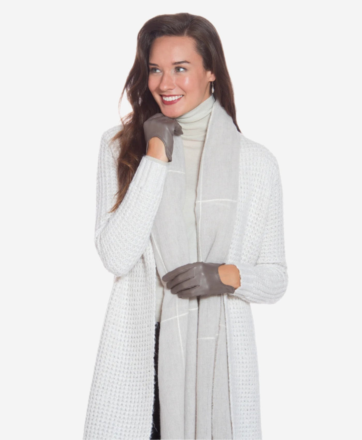 CU4629 (taupe) - Women's Unlined Italian Fashion Leather Gloves With Short Wrist