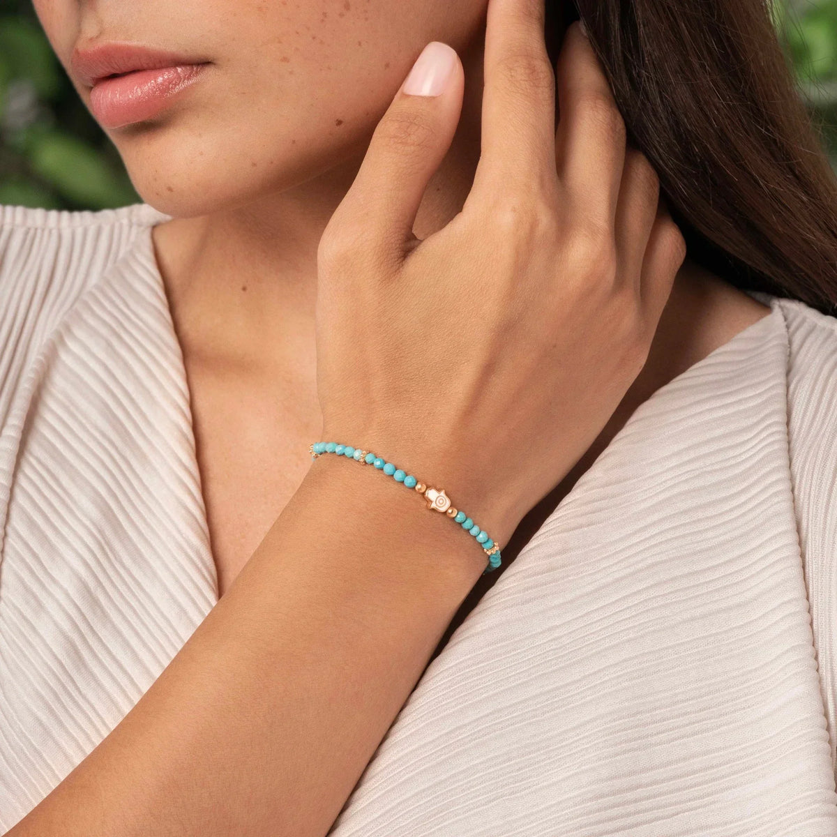 Protected Blessings Turquoise Hamsa Bracelet