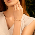 Careful Alignment Gold Plated 7 Stones Chakra Bracelet 2