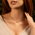 Boundless Optimism Pyrite Evil Eye Charm Necklace 2