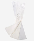 Angelina (ivory) - Italian silk lined 12-button length leather bridal / opera gloves 3