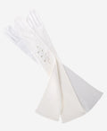 Angelina (ivory) - Italian silk lined 16-button length leather bridal / opera gloves 4
