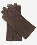 CX3350 (brown) - Men’s Italian leather cadet-size wool-lined gloves 1