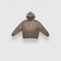 Mocha Sun fade Distress Oversized Hoodie 1