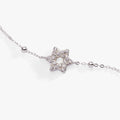 Star of David Delicate Pave Beaded Chain Bracelet 4