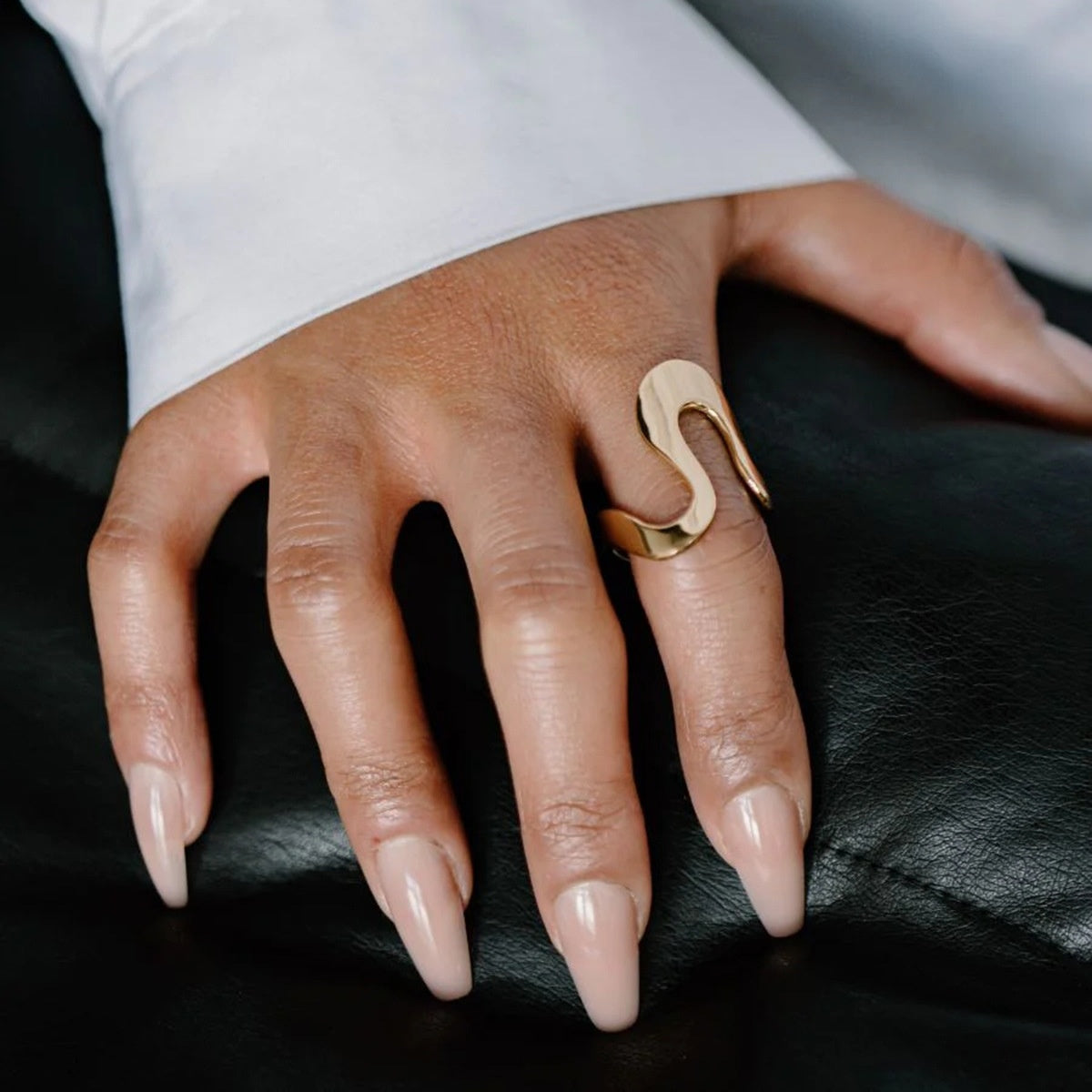 18K Gold-Plated Lyra Organic Ring