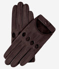 Alessa (darkbrown) - Classic Italian lambskin leather driving gloves 1