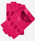 Rossana (fuschia) - Italian fingerless lambskin leather driving gloves 1