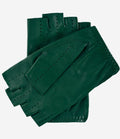 Rossana (hunter) - Italian fingerless lambskin leather driving gloves 2