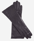Camilla (charcoal) - Italian "4 button length" cashmere lined leather gloves 1