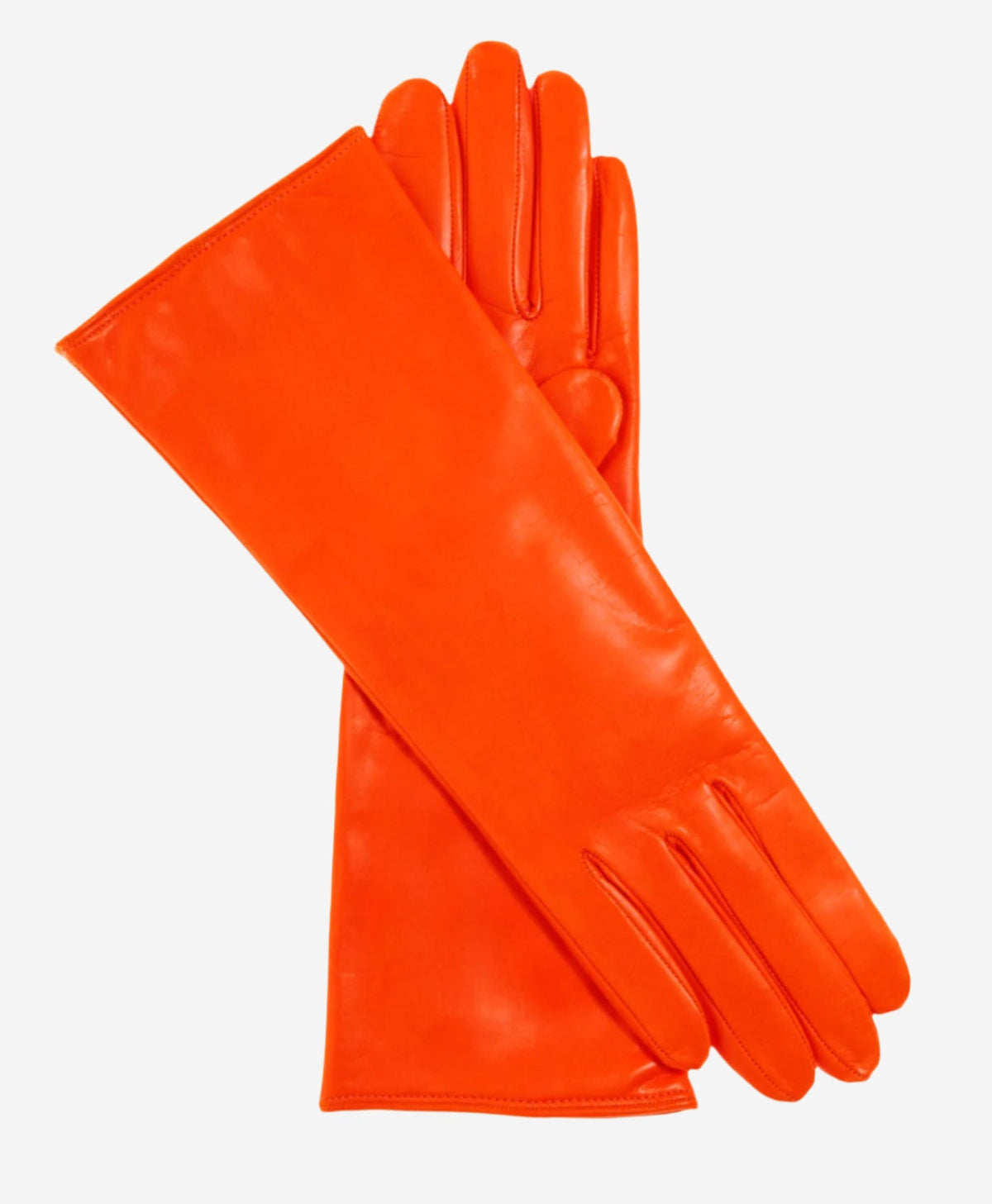 Camilla (pumpkin) - Italian "4 button length" cashmere lined leather gloves