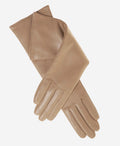 Leonora (beige) - Italian cashmere lined 6-button length leather gloves 1