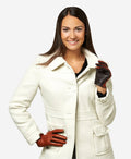 FC34 (medium brown) - Women's Italian touchscreen cashmere lined leather gloves 3