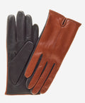 FC34 (medium brown) - Women's Italian touchscreen cashmere lined leather gloves 2