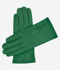 Sofia (olive) - Italian lambskin leather gloves with silk lining 1