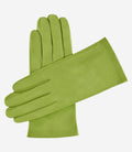 Sofia (lime) - Italian lambskin leather gloves with silk lining 1