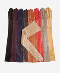 FS15W16 (hblue) - Italian silk lined opera leather gloves 16-button length 2