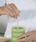 Reusable Glass Straw Set with Cleaning Brush 2