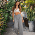 Granite Wide Leg Cotton Pants 3