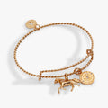 Horse Girl Rope Textured Charm Bangle 1