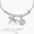 Horse Girl Rope Textured Charm Bangle 4