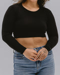 Crew Neck Long Sleeve Halftee 1