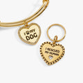 'I Love My Dog' Bangle & Pet Collar Charm Set of 2 3