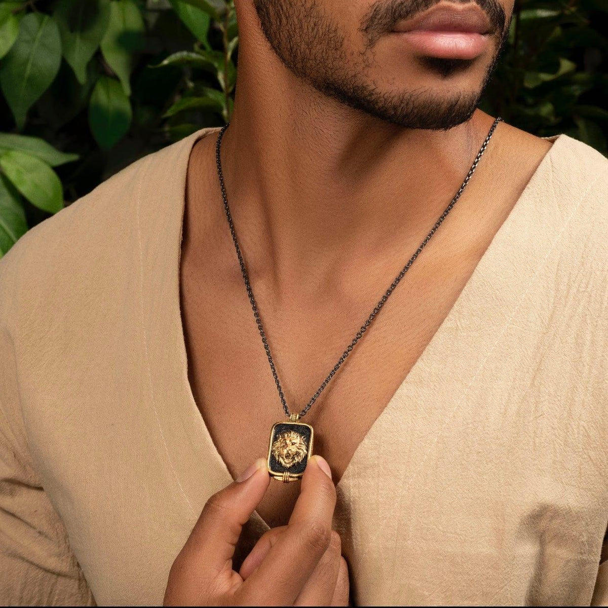 Ultimate Power Lion Box Pendant Necklace