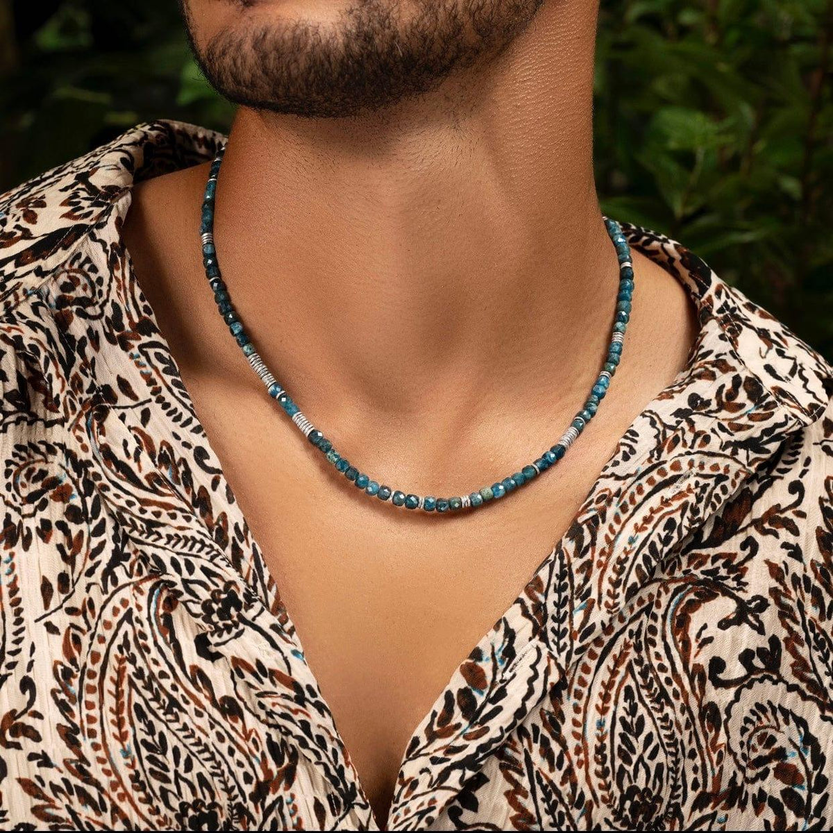 Endless Luck Apatite Heishi Choker Necklace