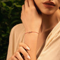 Cosmic Power White Enamel Moon & Stars Red String Bracelet 2