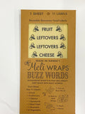 Buzz Words- Beeswax Wrap Food Labels 9
