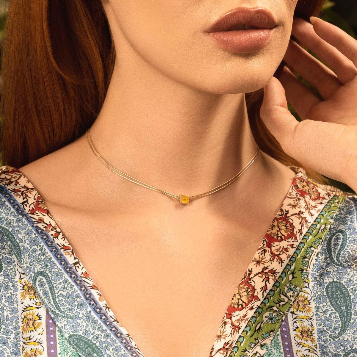 Awaken & Shine Citrine Evil Eye November Birthstone Necklace