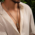 Powerful Guidance Snake Skull Onyx Necklace 2