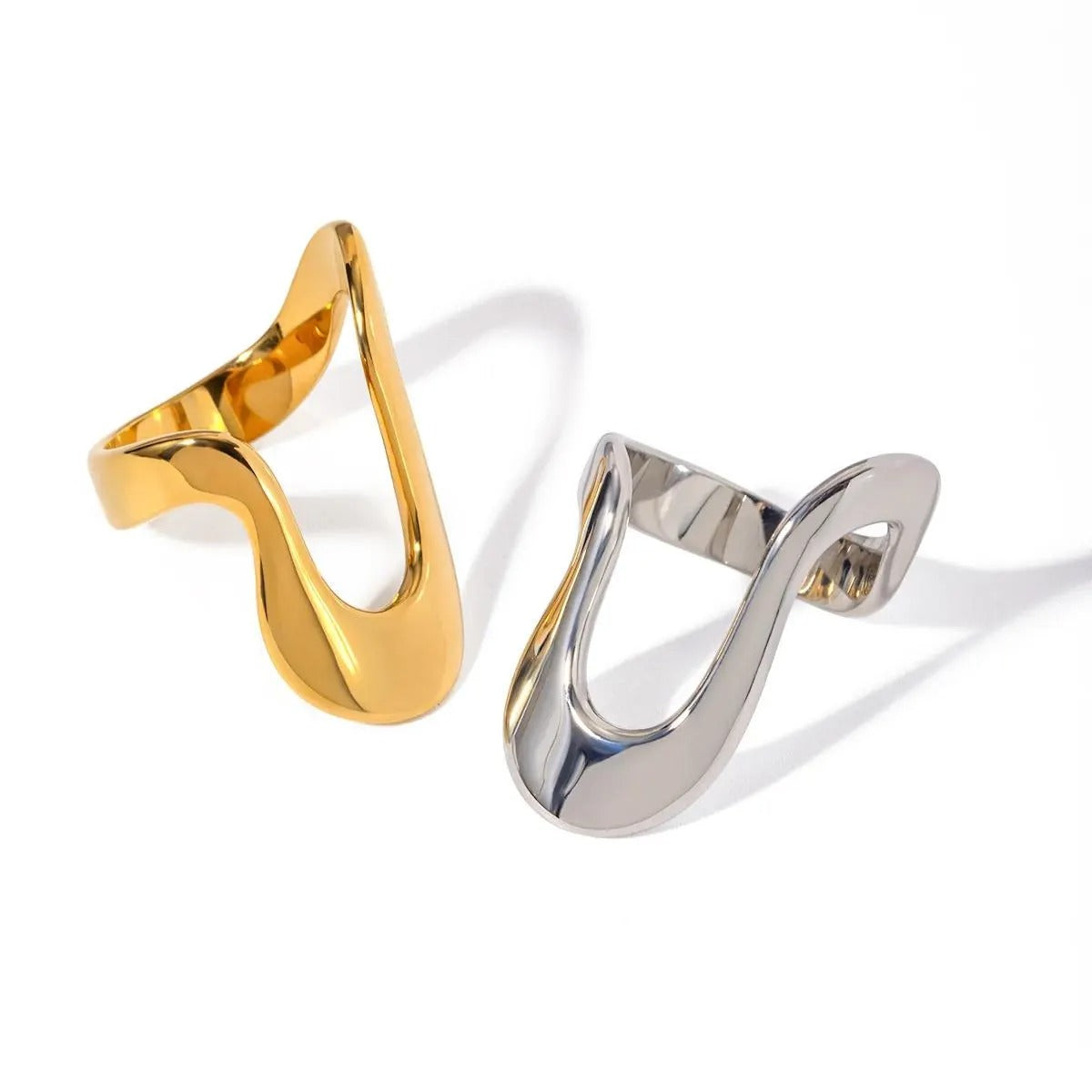 18K Gold-Plated Lyra Organic Ring