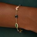 Celestial Harmony Moon, Star & Hamsa Bracelet 2