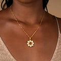 Serene Bloom Lotus Harmony Mother of Pearl Necklace 2