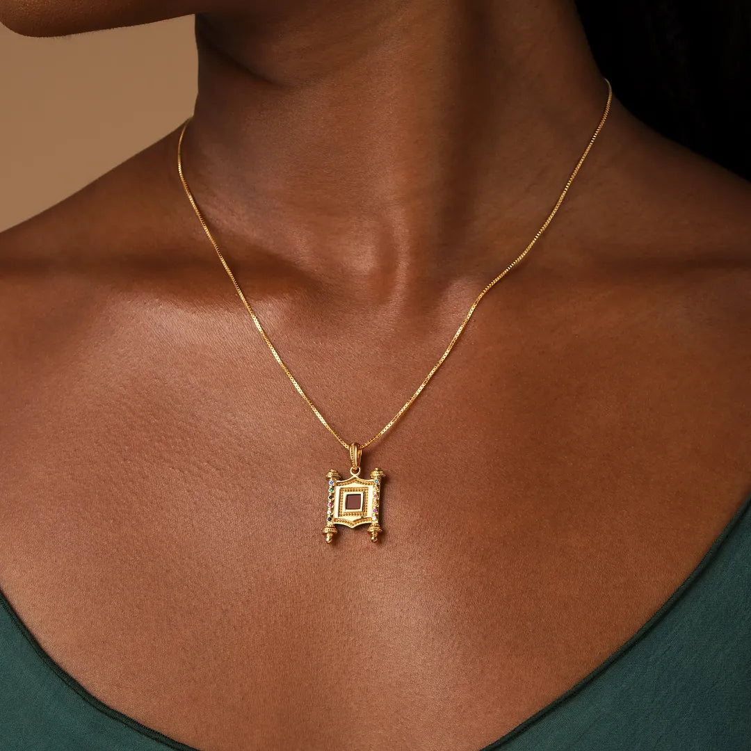 Prism of Faith 12 Tribes Gem Torah Nano Chip Necklace