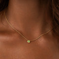 Verdant Vision Peridot August Birthstone Evil Eye Gold Necklace 2