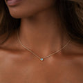 Tidal Serenity Aquamarine March Birthstone Evil Eye Gold Necklace 2