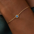 Truth Keeper Lapis Lazuli September Birthstone Evil Eye Gold Bracelet 2