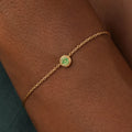 Vital Essence Peridot August Birthstone Evil Eye Gold Bracelet 2