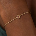 Radiant Guardian Ruby Jade July Birthstone Evil Eye Gold Bracelet 2