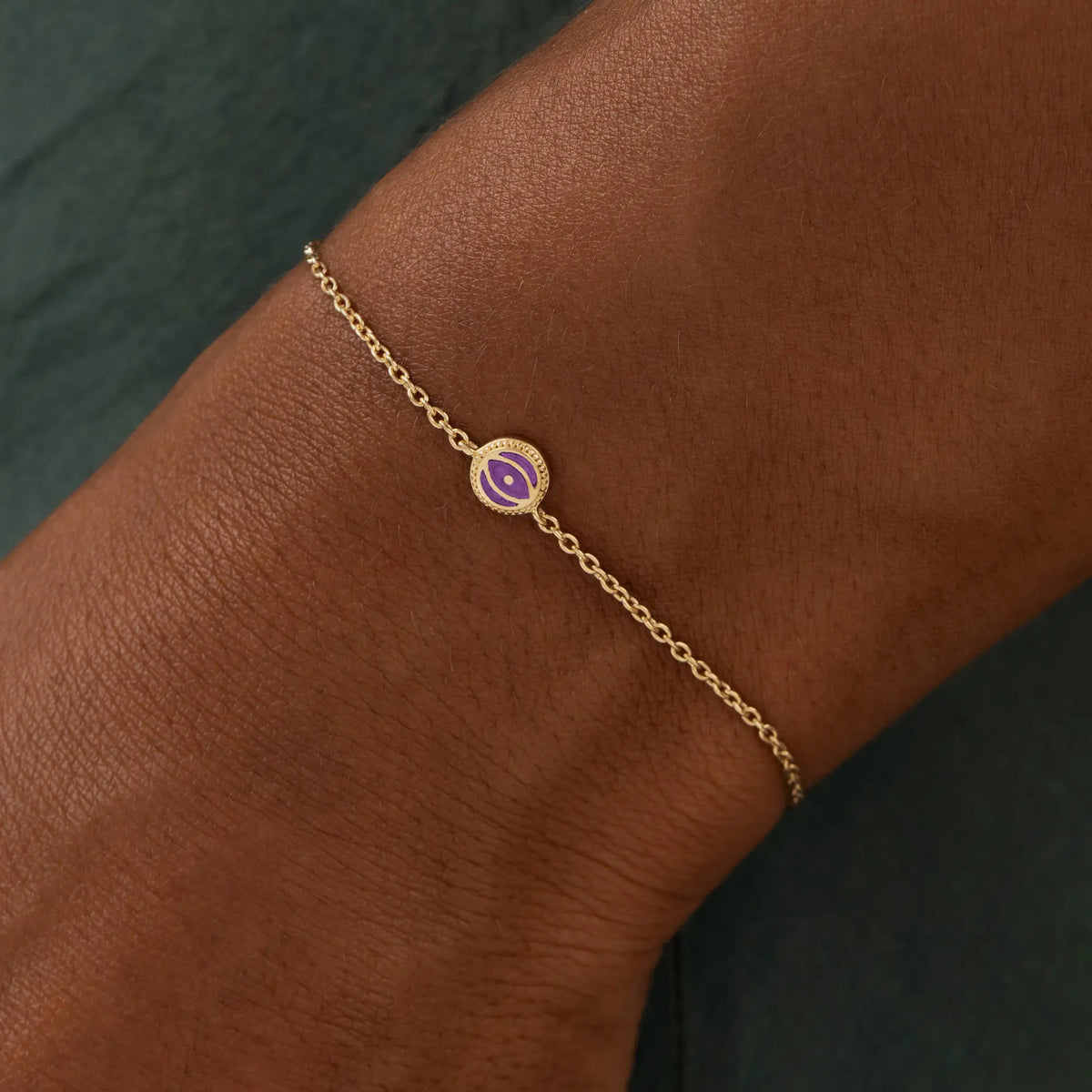 Spirit Harmony Amethyst February Birthstone Gold Bracelet