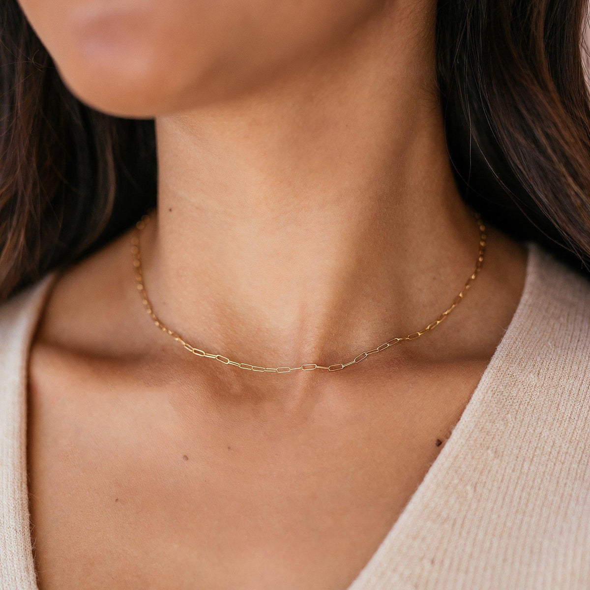 Modern Paperclip Chain Necklace