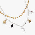 Moon Magic 2 Row Charm Necklace 3